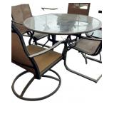 Patio Table with 4 Chairs and Side Table