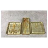 Five Clear Specimen Resin Blocks with Inclusions