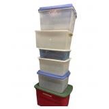 6 Various Size Lidded Totes