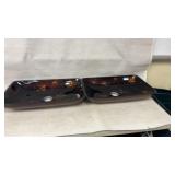 Rectangular Brown Glass Vessel Sinks