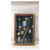 Framed Baseball Memorabilia Shadow Box Display