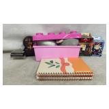 Items Including Decor, Toys, and Notebooks