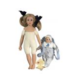 Vintage Hildegard Gï¿½nzel "Faith & Knapsack" Dolls