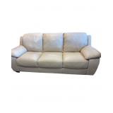 Ivory Leather Sofa