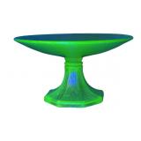 Vintage Small Green Uranium Glass Pedestal