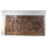 Heavily Carved Japanese Wooden Wall Decor