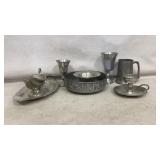 Vintage Pewter Serving Pieces Mug, Goblet