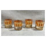 vintage mid-century Culver 22K gold and orange