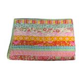 Vintage Hand-sewn Multi-colored Quilt