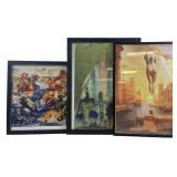 (3) Salvador Dali Framed Prints