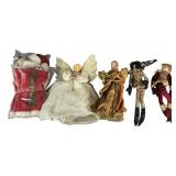 (5) Vintage Collectible Dolls, Harelquinn Dolls,