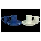 Vintage Bauer Pottery Ringware Demitasse Blue &