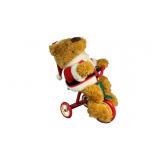 Vintage 1997 Avon Cycling Santa Teddy Bear Plush