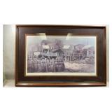 framed and matted print titled "Rockport Harbor"