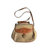 Vtg. Dooney & Bourke Pebbled Leather Flap Bag