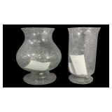 (2) Princess House Crystal Footed Vases