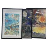 (3) Marc Chagall Framed Prints