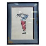 Eugene Jeffery gold untitled lithograph signed