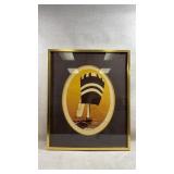 Framed lithograph of "spinnakers" artist signed