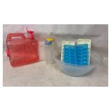 Household Plastic Containers and Ice Trays Lot