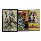 (3) Pablo Picasso framed prints