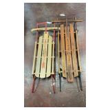 2 vintage snow sleds Flexible Flyer, Western