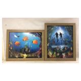 Framed Underwater Themed Paintings