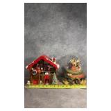 Vintage Christmas Decor, Enesco Music Box,