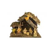 Vintage Wooden Christmas Nativity Scene Crï¿½che