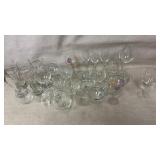 Glassware Set With Floral Designs, 30 Pieces