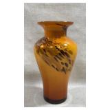 vintage art glass vase in a butterscotch or