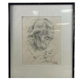 Nicolai Fechin Charcoal Drawing Portrait Print