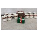 Charlton Hall Holiday China Coffee Set of 28 Piece