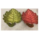 Alco Ceramic Leaf-Shaped Plates