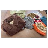 Leather Coat(XL) Denim Coat(XL)Chunky Knit Caps