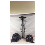 Bike helmets and bike pump