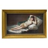 Francisco Goya "La maja desnuda" Framed Canvas