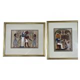 (2) Egyptian papyrus Painting