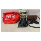 Coca COla Cooler, Binoculars, TAC Glasses