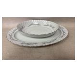 Harmony House Fine China Set With Silver Trim