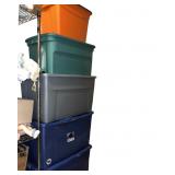 6 Large Lidded Totes