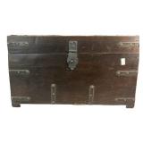 Vintage Korean Style Iron-Bound Wooden Storage
