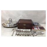Silver and Wooden Decorative Items