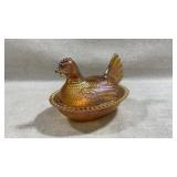 vintage Indiana Glass 7-inch "Hen on a Nest"