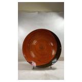 Pier 1 lacquered bamboo platter on stand