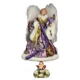 Vintage Porcelain Angel Tree Topper, Miniature
