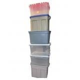 6 Lidded totes