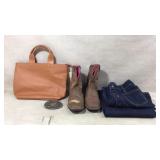 Womenï¿½s boots, purse, belt buckle and more
