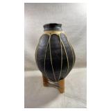 vintage Tarahumara pottery vessel featuring a