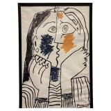 PABLO PICASSO "THE KISS" PRINT ON CANVAS